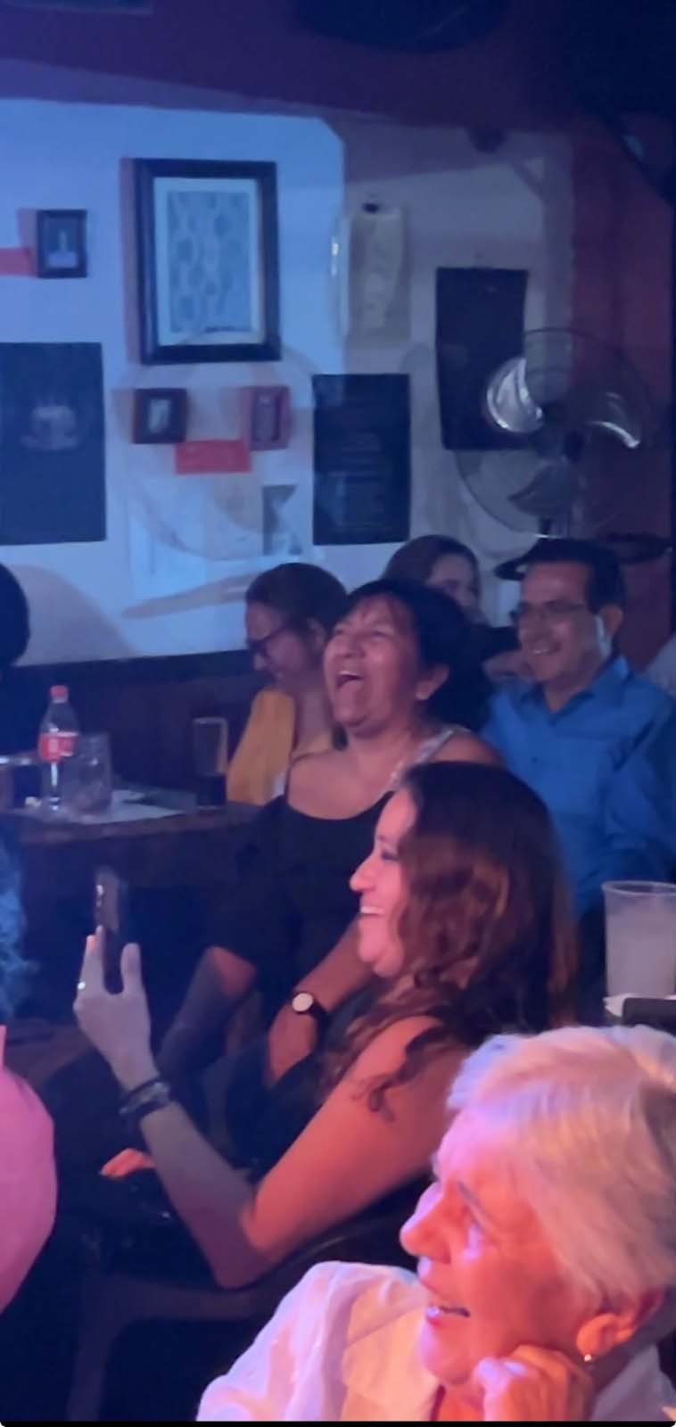 Momento emotivo en el show